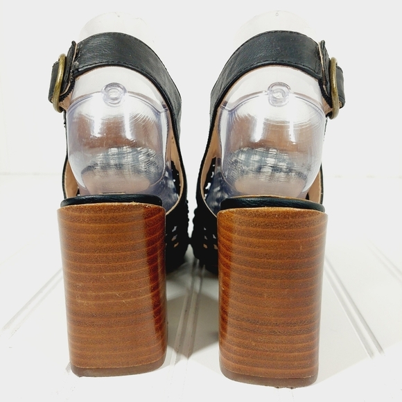 Kensie Sandria Woven Block Heeled Sandals A154 - Picture 6 of 11